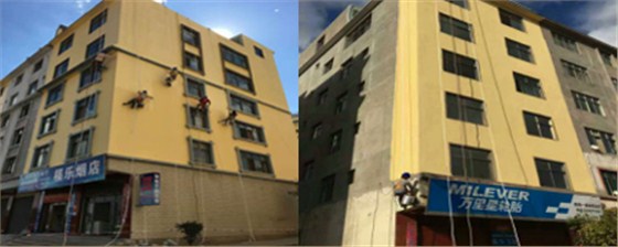 云南曲靖市30萬平方農村房子外墻刷涂料翻新換色