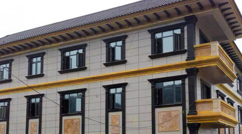 數碼彩別墅外墻涂料，筑造土豪金別墅